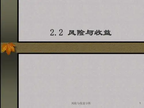 2-2风险与收益分析