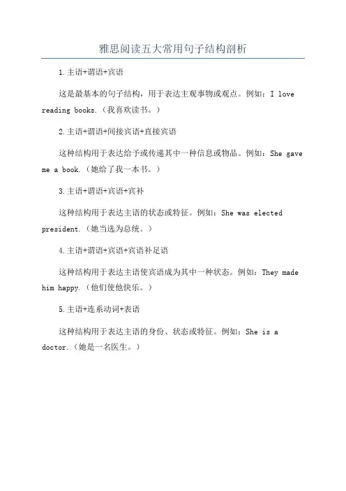 雅思阅读五大常用句子结构剖析