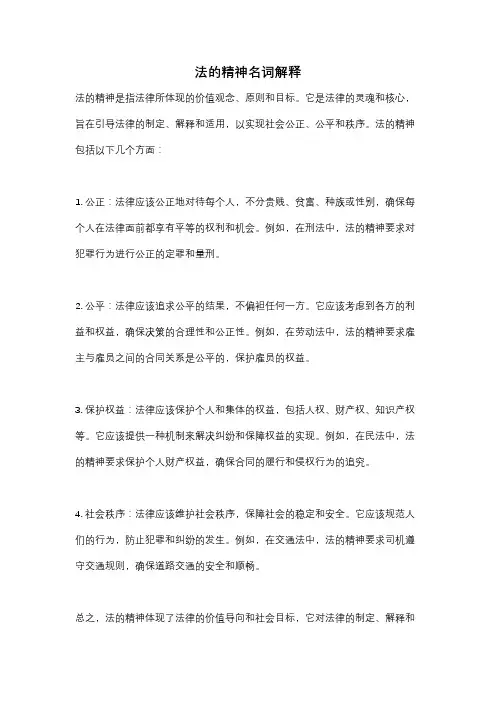 法的精神名词解释