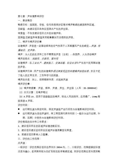第七章：声环境影响评价