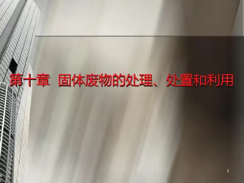 第十章-固体废物处理处置及其综合利用PPT课件
