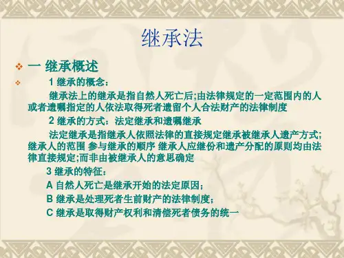婚姻家庭继承法课件