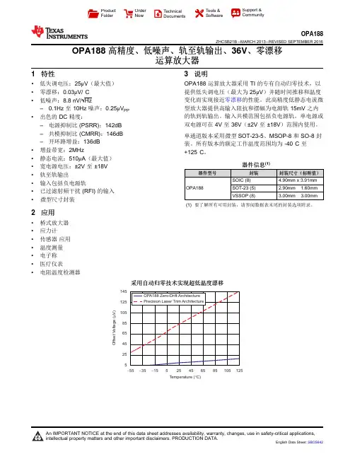 OPA188运算放大器说明书
