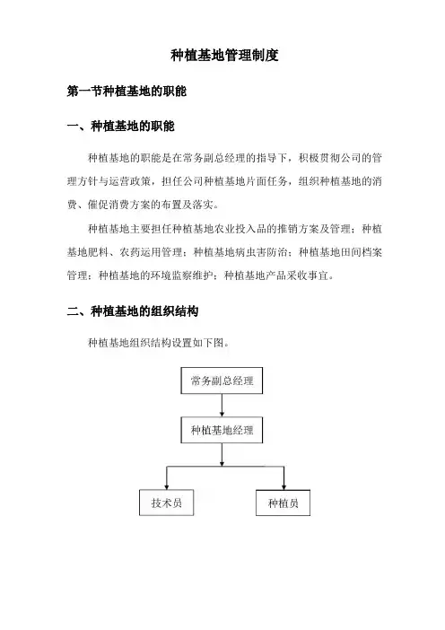种植基地管理制度