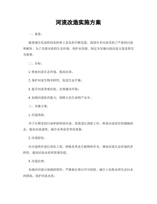 河流改造实施方案