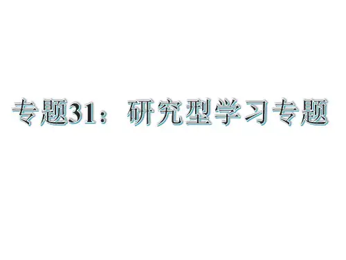 中考数学复习专题31：研究型学习专题(共13张PPT)