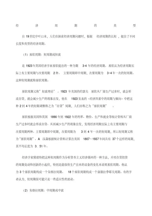 经济周期的类型