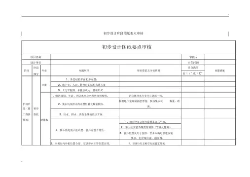 房地产初步设计(扩初设计)阶段图纸要点审核
