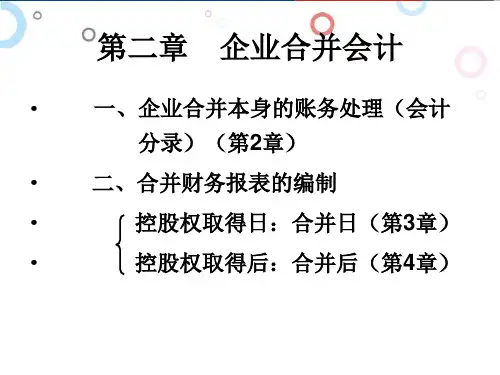04532财务会计专题课件 2章 企业合并会计业务