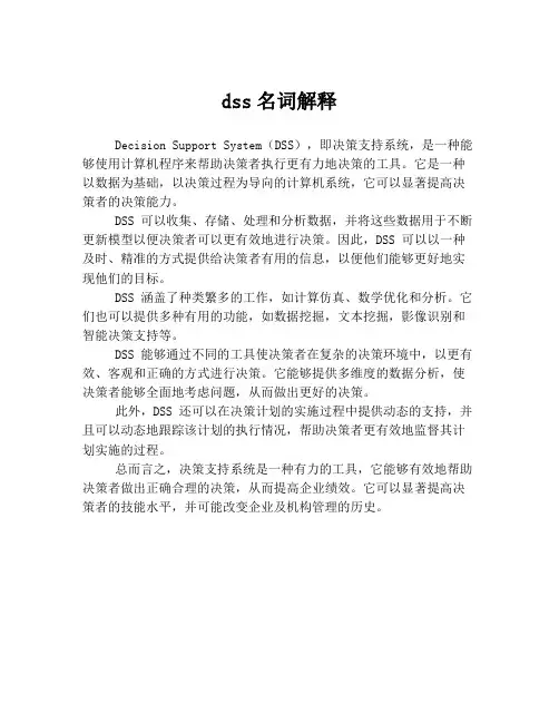 dss名词解释