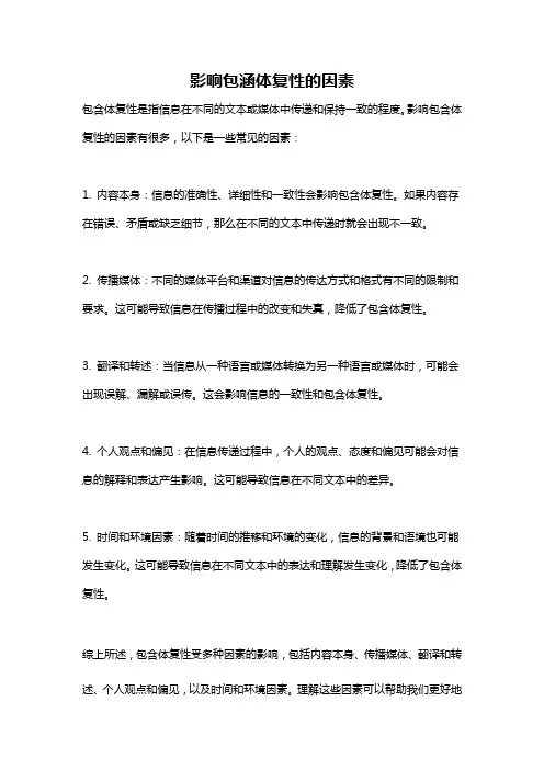 影响包涵体复性的因素