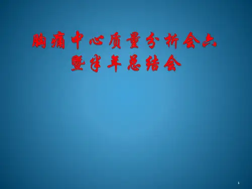 胸痛中心质量分析ppt课件