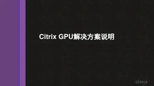 Citrix_GPU解决方案说明