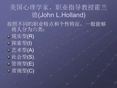 霍兰德职业倾向测试