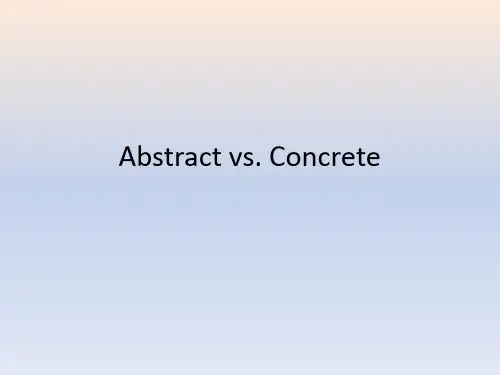 英译汉教程 抽象与具体Abstract_vs_Concrete