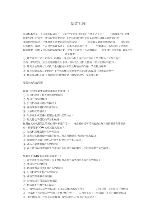 悬置系统设计计算