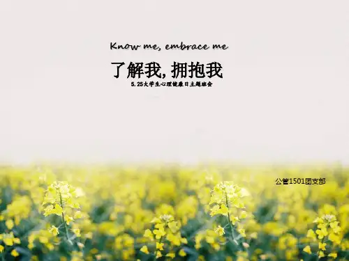 大学生心理健康日活动ppt
