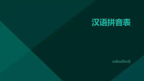 汉语拼音表