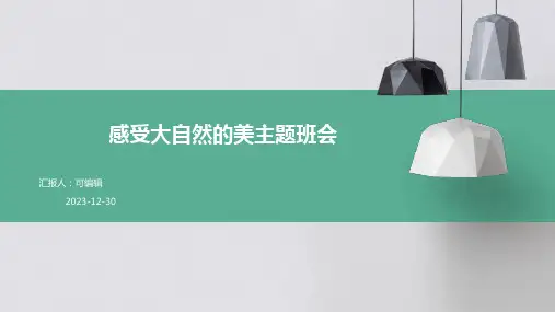 感受大自然的美主题班会