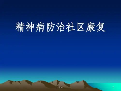 《精神病社区康复》PPT课件