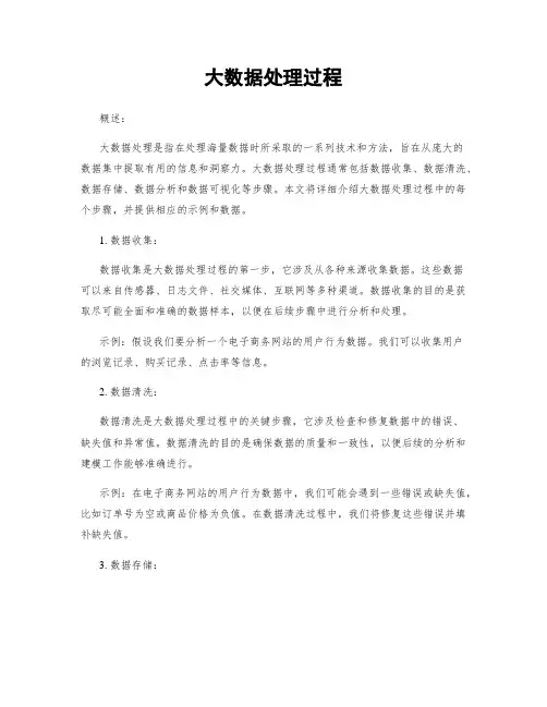 大数据处理过程