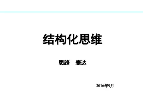 结构化思维课程ppt课件精选全文完整版