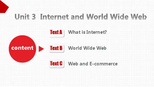 电子商务英语教学课件Unit 3  Internet and World Wide Web