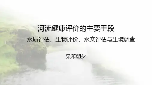 河流健康评价的主要手段——水质评估、生物评价、水文评估与生境调查