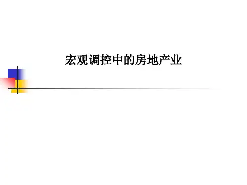 宏观调控中的房地产业PPT课件