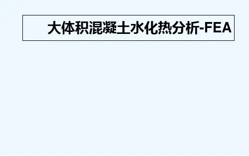 大体积混凝土水化热分析-FEA
