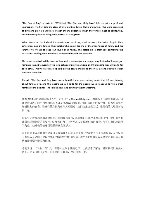 美国天生一对观后感