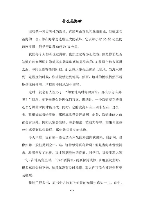 什么是海啸