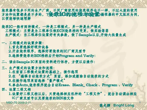 烧录IC的流程与设置