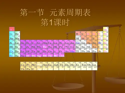 人教版化学必修二元素周期表ppt