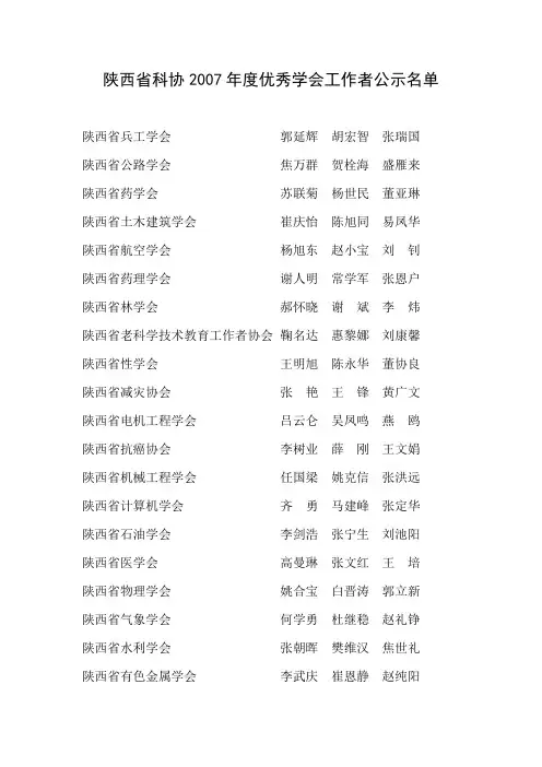 陕西科学技术协会