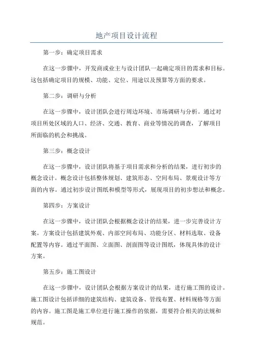 地产项目设计流程