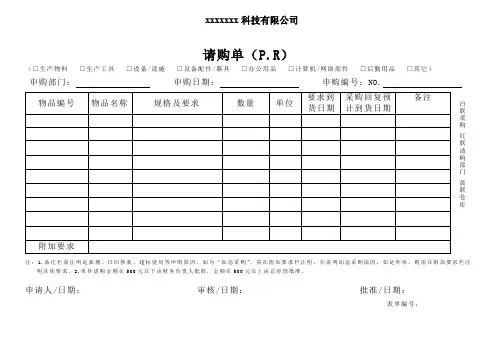 请购单