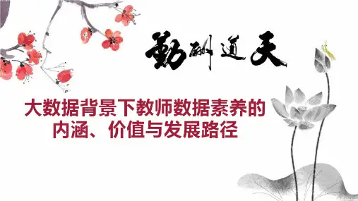 大数据背景下教师数据素养的内涵、价值与发展路径