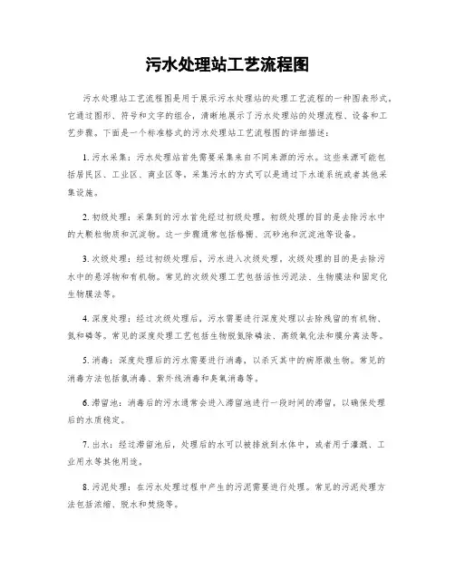 污水处理站工艺流程图