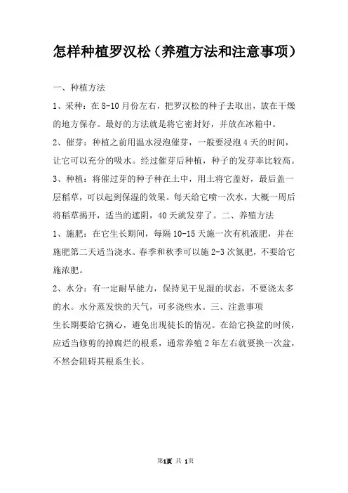 怎样种植罗汉松(养殖方法和注意事项) 