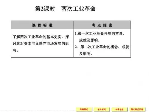 历史：2012届高考复习：2.2《两次工业革命》课件(新人教版必修2)