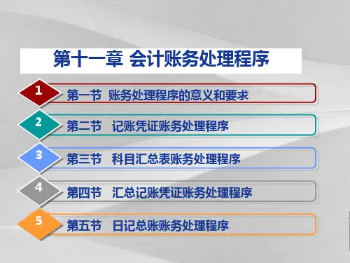 会计账务处理程序培训教程