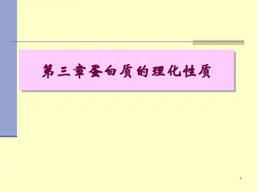 蛋白质的理化性质ppt课件