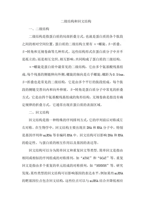 二级结构和回文结构