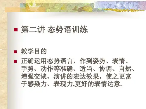 态势语训练课件PPT(共 74张)