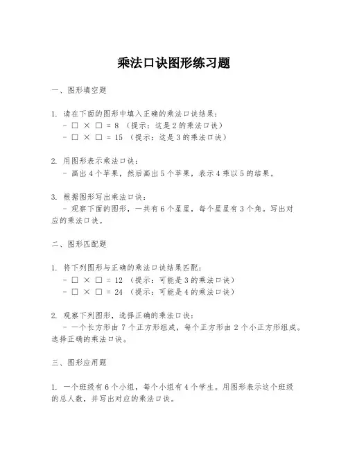 乘法口诀图形练习题