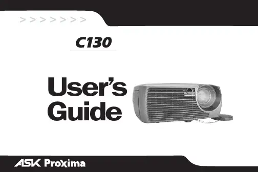 ASK Proxima C130 说明书
