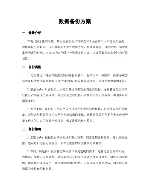 数据备份方案
