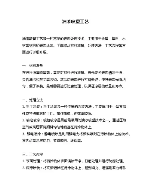 油漆喷塑工艺