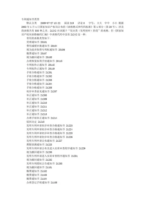 专利授权通知书